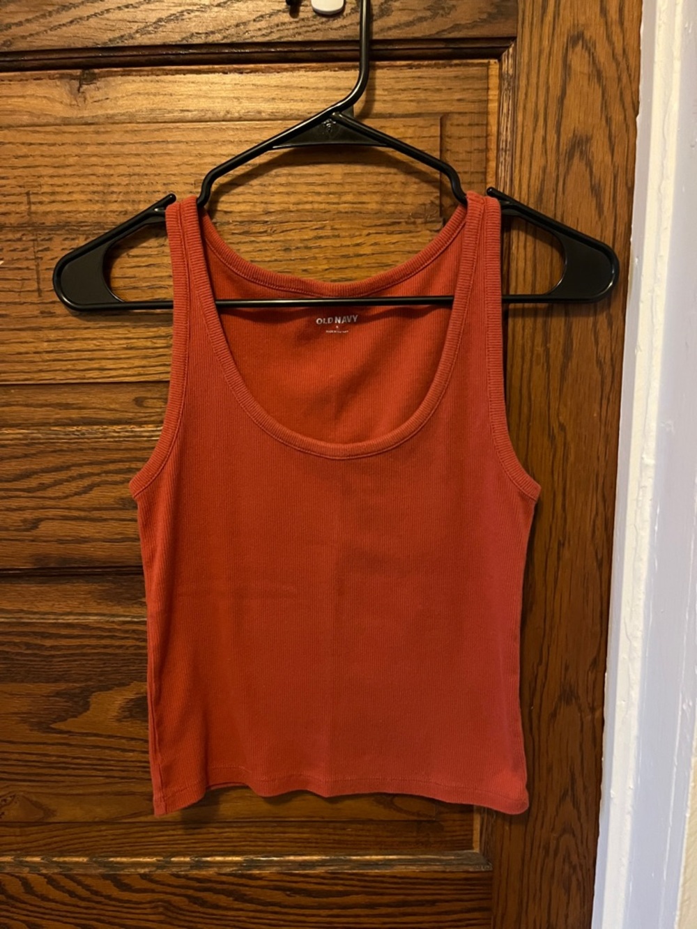 Old Navy Women's Rust Orange Ribbed Tank